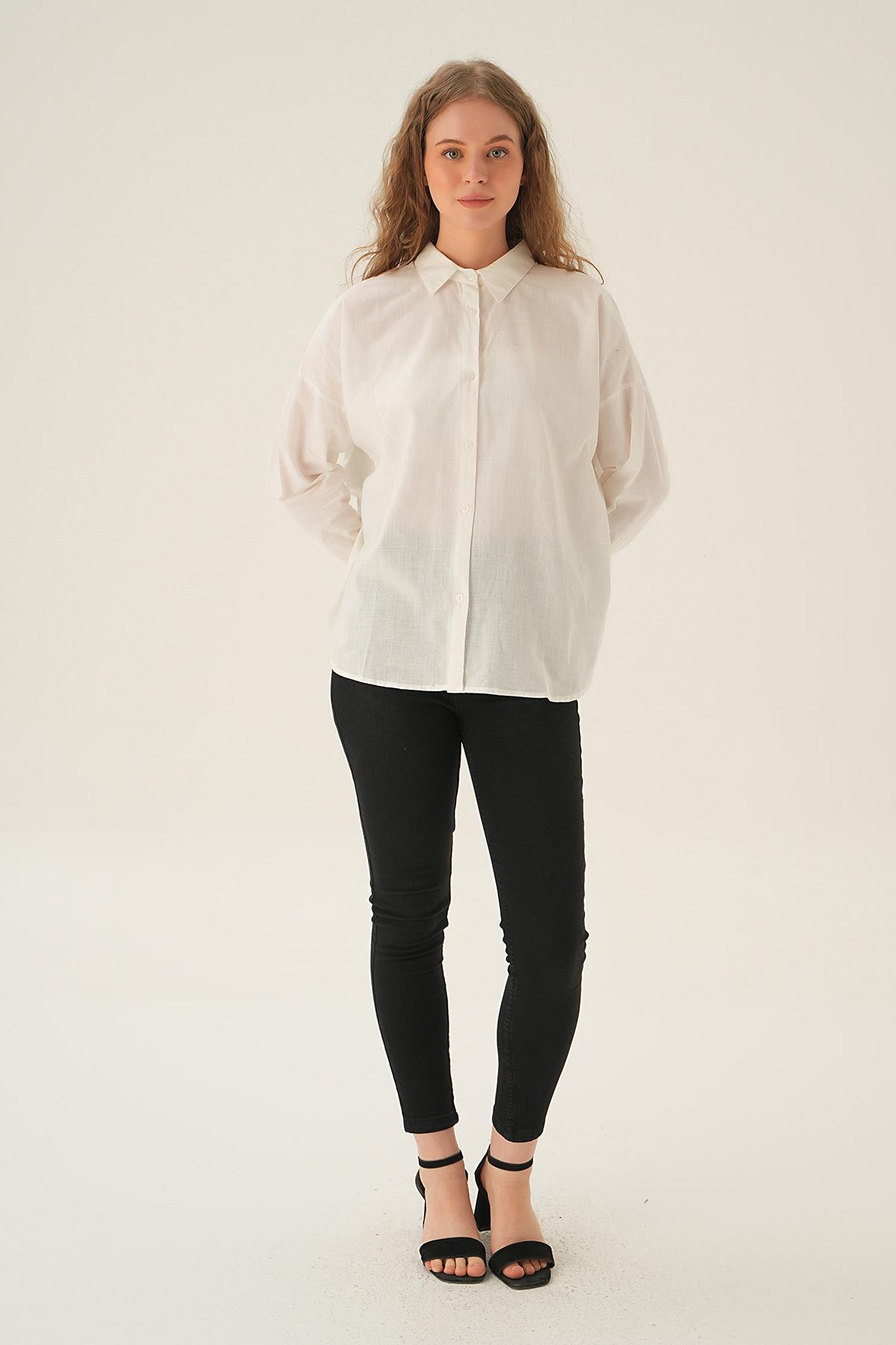 71423 Arka Baskılı Gömlek Siyah - 2