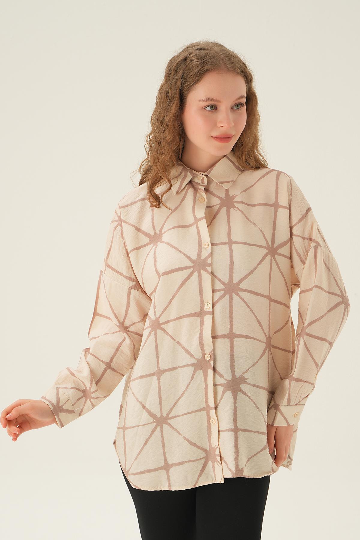 Kahve Çizgili Gömlek 71453 - 4