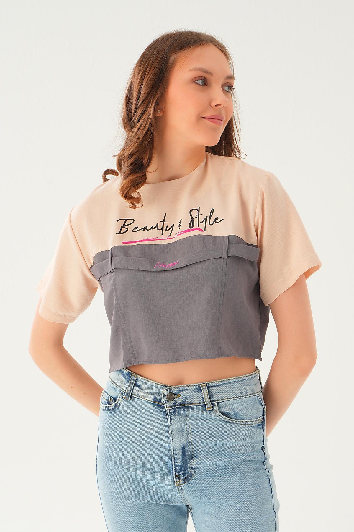 Taş Kanguru Cepli Tişört 71504 - 2