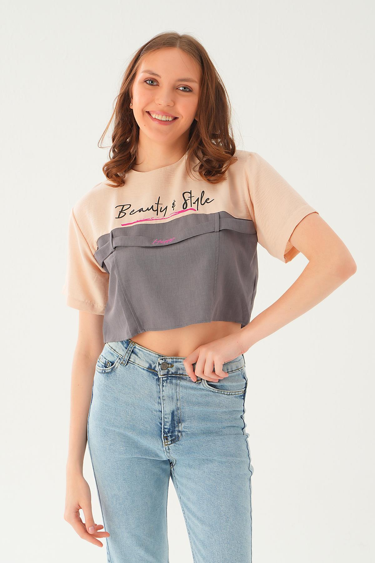 Taş Kanguru Cepli Tişört 71504 - 4