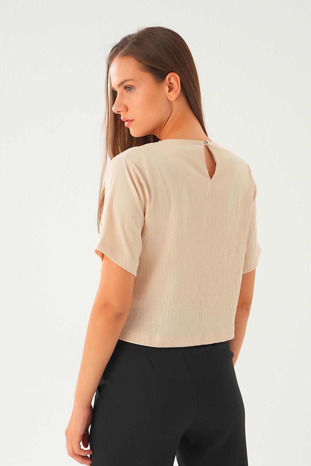 Taş Taş Detay Tişört 71509 - 5