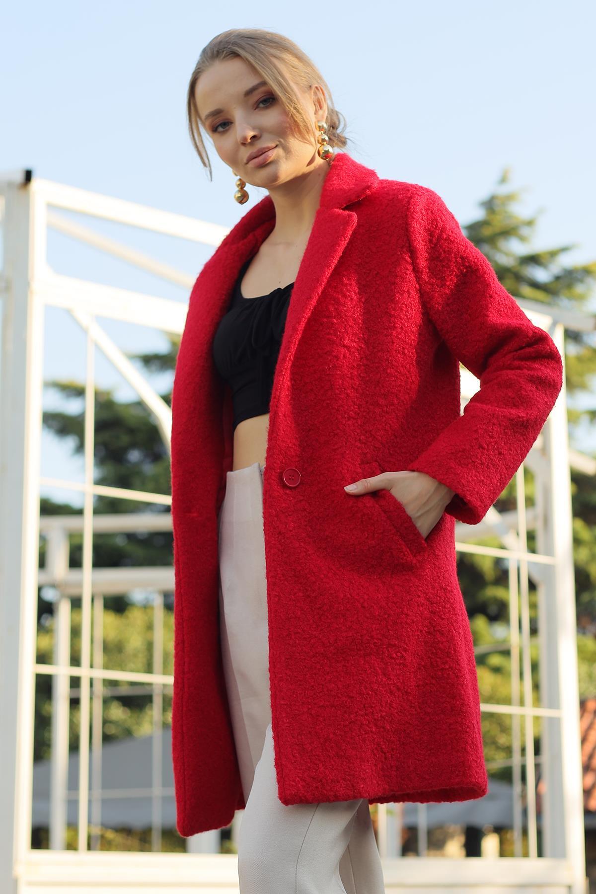 Kırmızı Cepli Buklet Kaban 7235A - 5