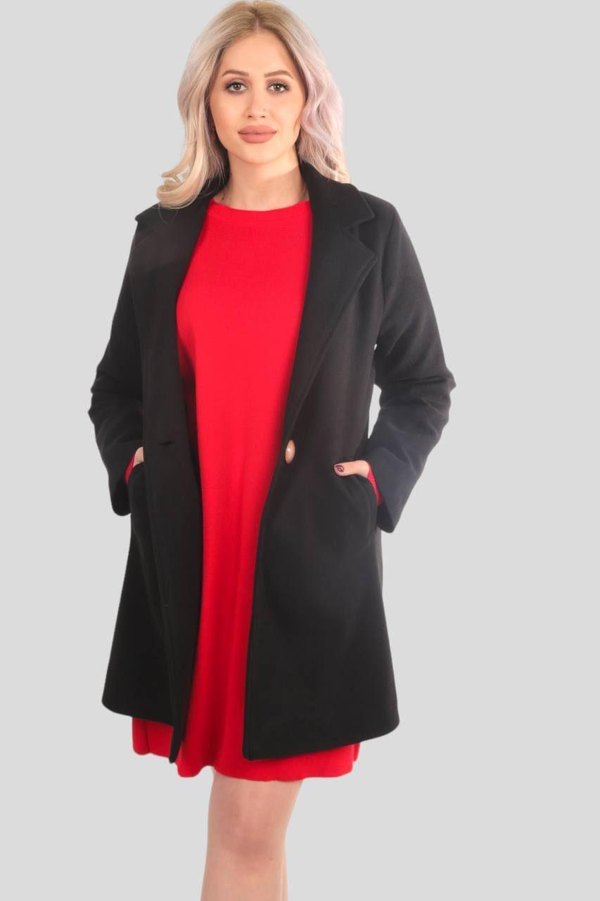 Siyah Tek Düğme Kaban 7269A - 1