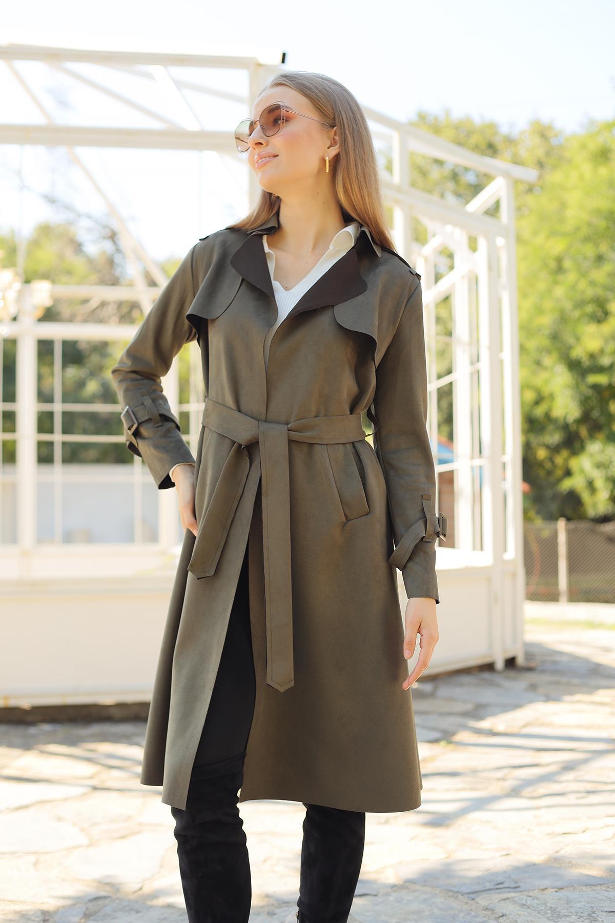 Haki Ara Boy Trençkot 7275A - 4