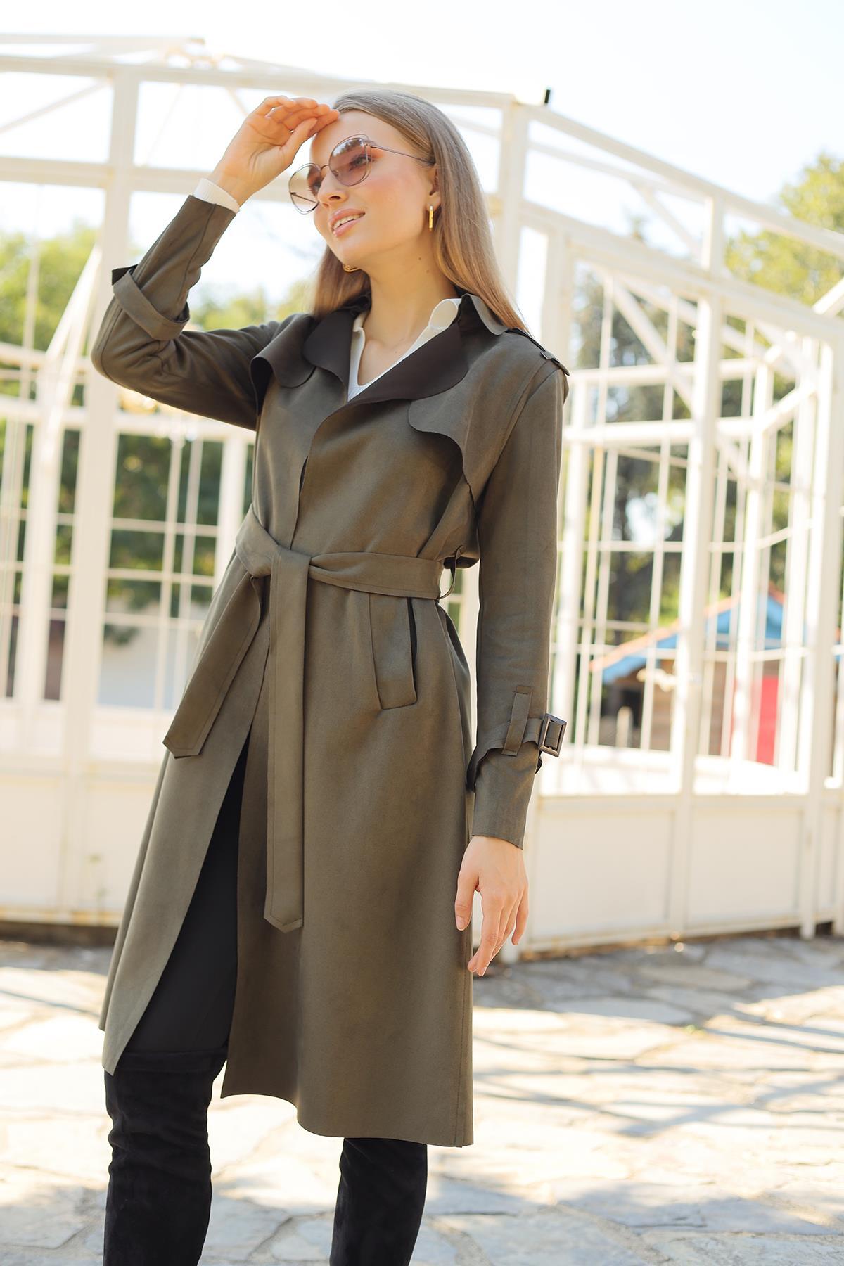 Haki Ara Boy Trençkot 7275A - 5