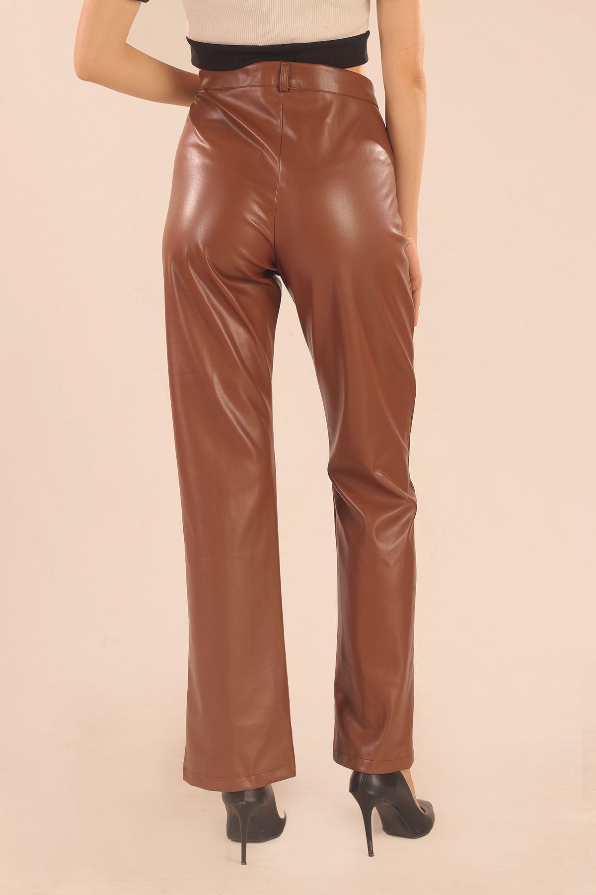 7278A İspanyol Deri Pantolon Taba - 5