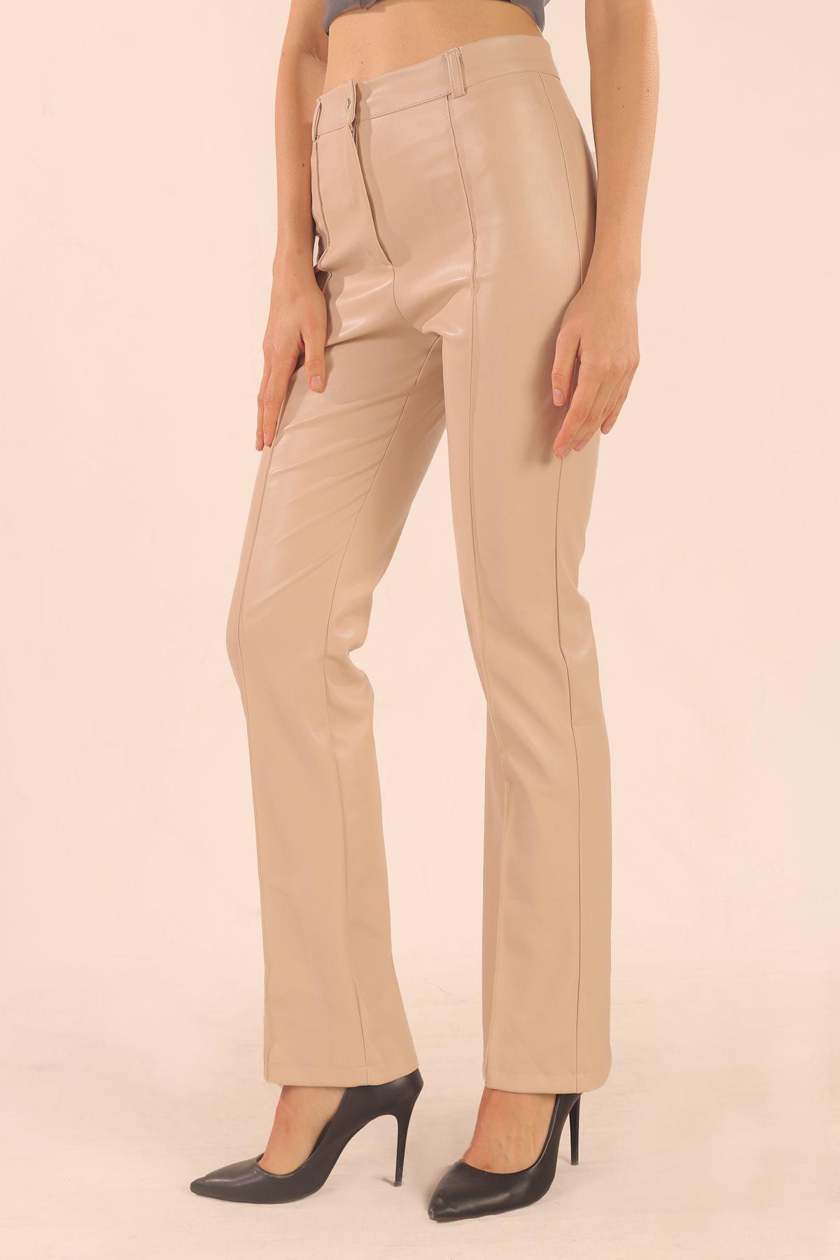 7278A İspanyol Deri Pantolon Taş - 5
