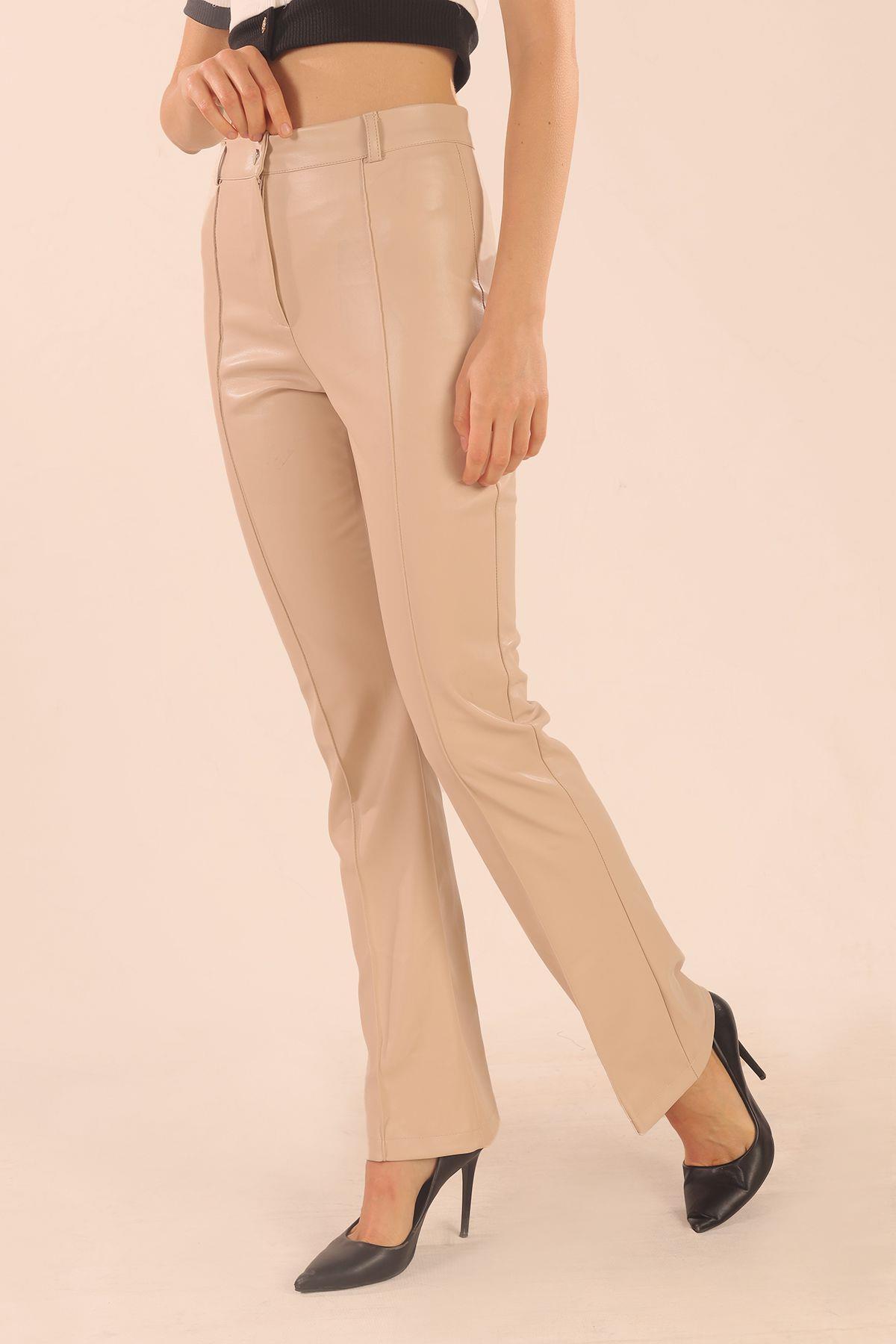 Taş İspanyol Deri Pantolon 7278A - 2