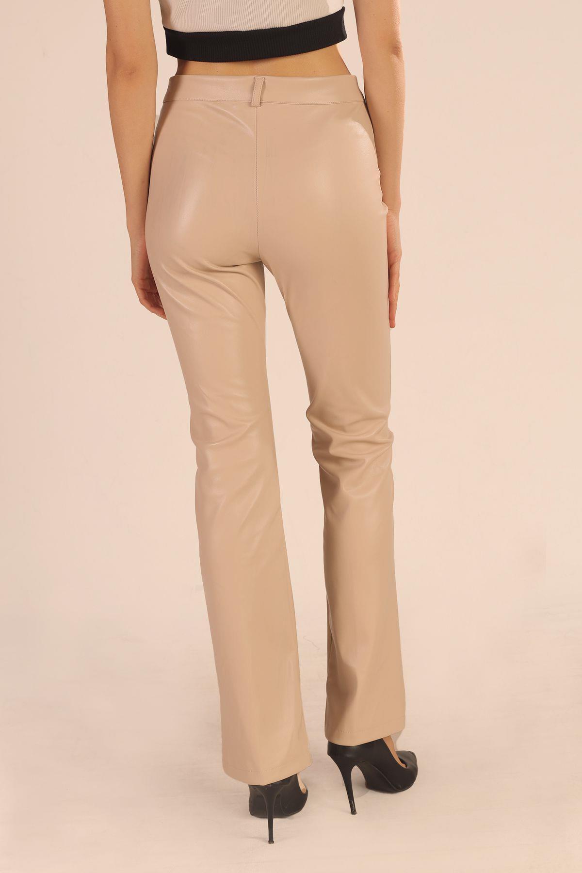 Taş İspanyol Deri Pantolon 7278A - 7