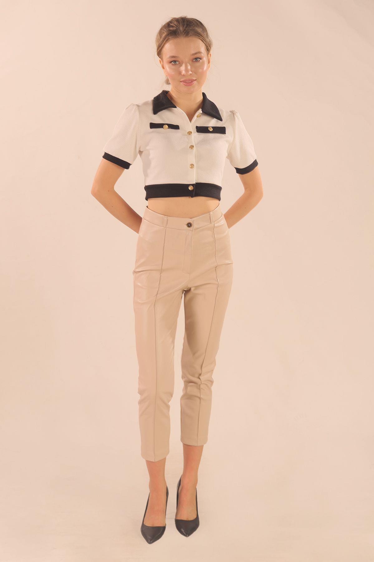 7284A Cep Kapak Detay Kapüşonlu Kap Taş 