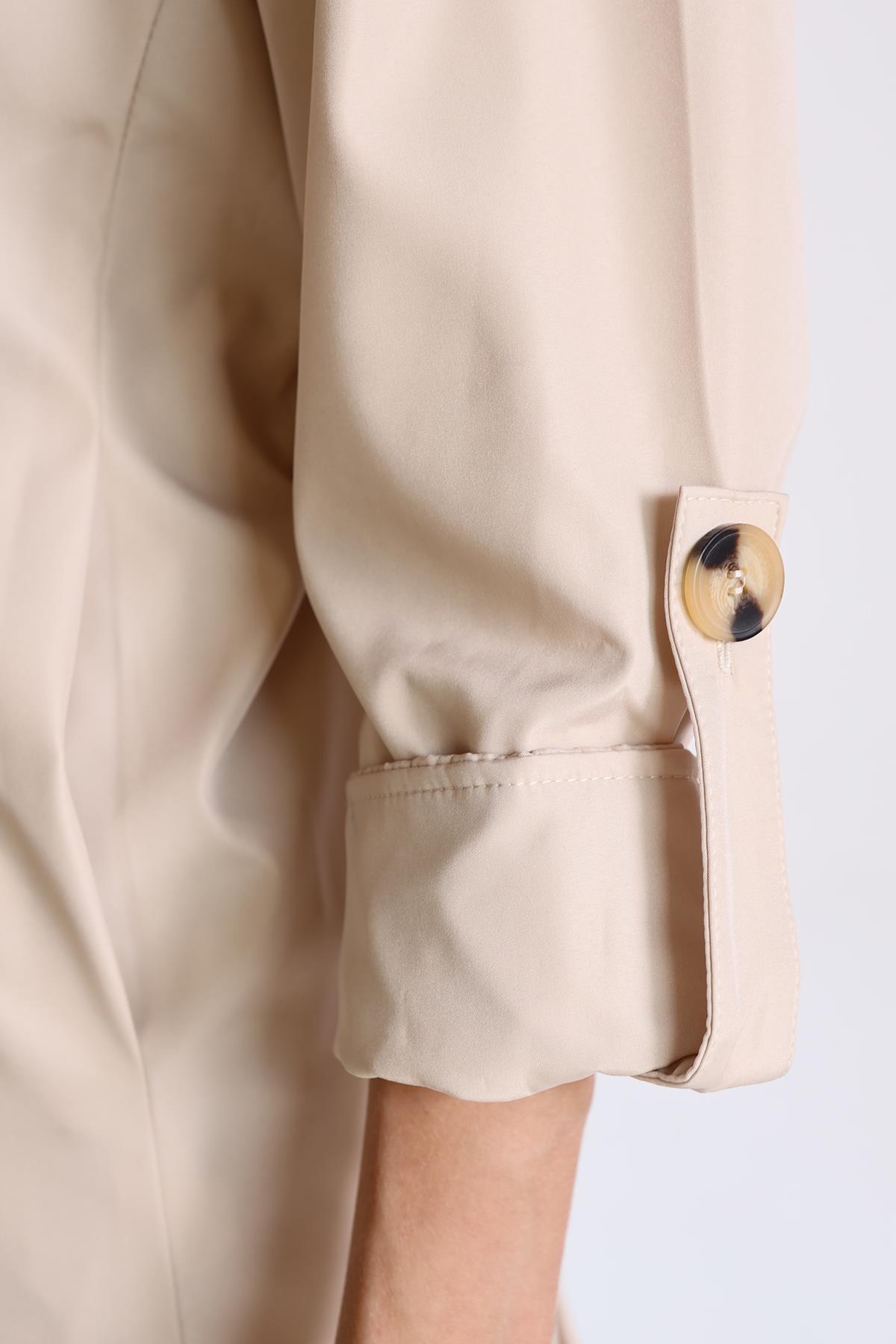 Taş Bel Bağlamalı Trençkot 7293A - 6