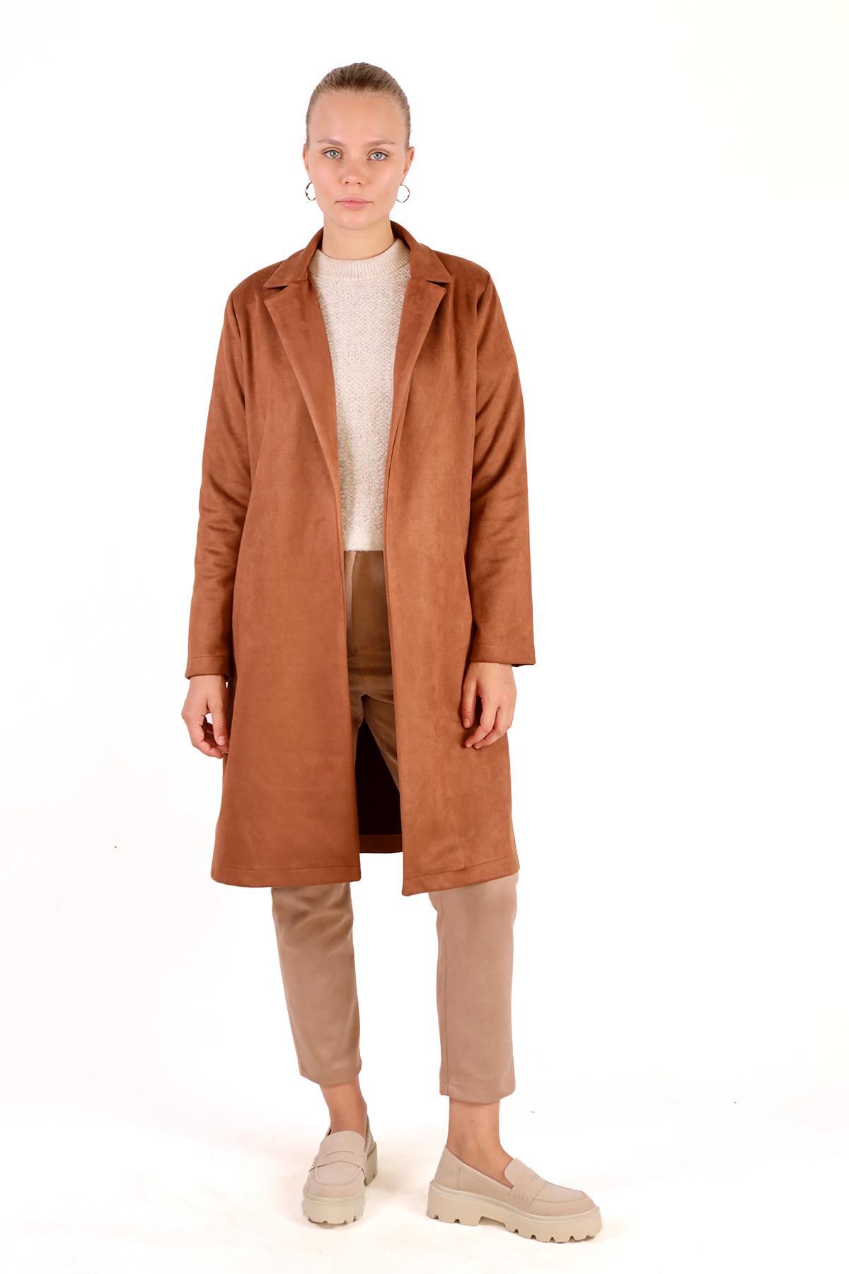 Taba Klasik Süet Trençkot 7317A - 4