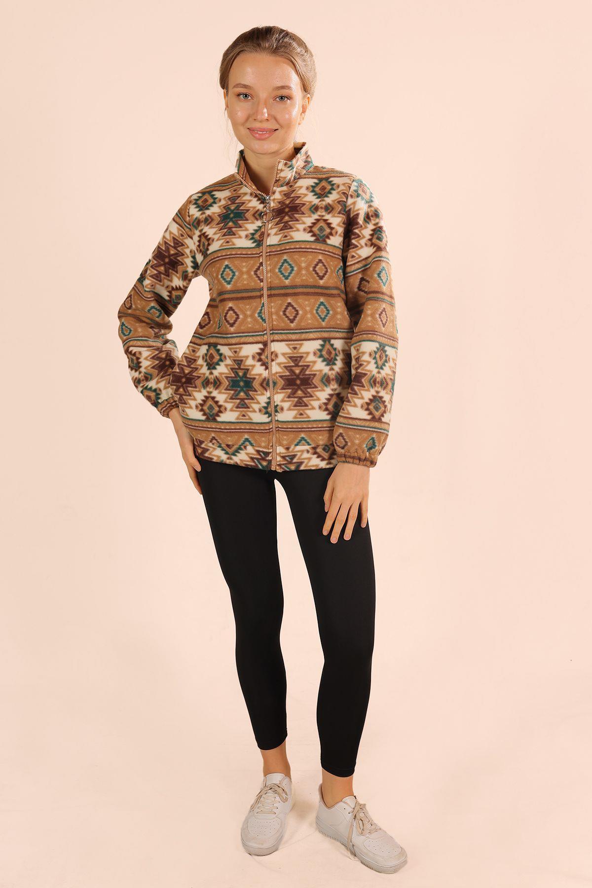 7321A Fermuarlı Desenli Sweat Vizon - 8
