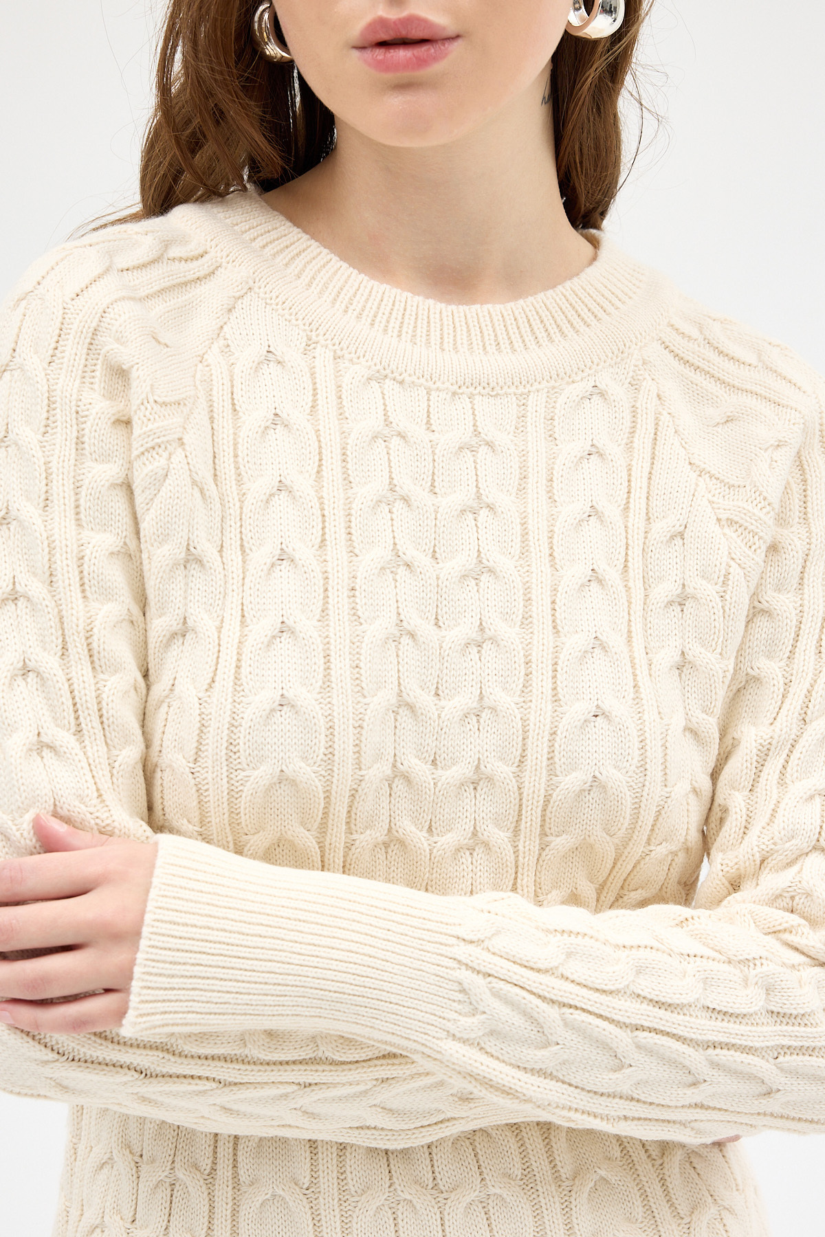 Natural Kadın Kalın Örgü Bel Detaylı Triko Elbise 7330 - 4