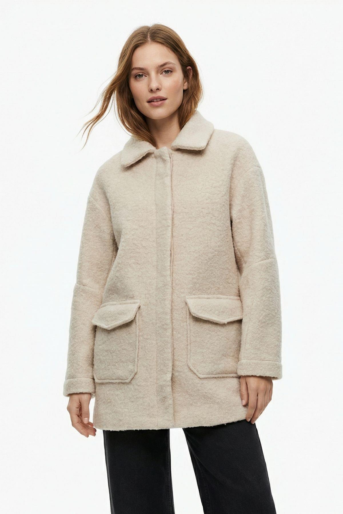 Bej Ara Boy Astarlı Ceket 7353A - RAYS