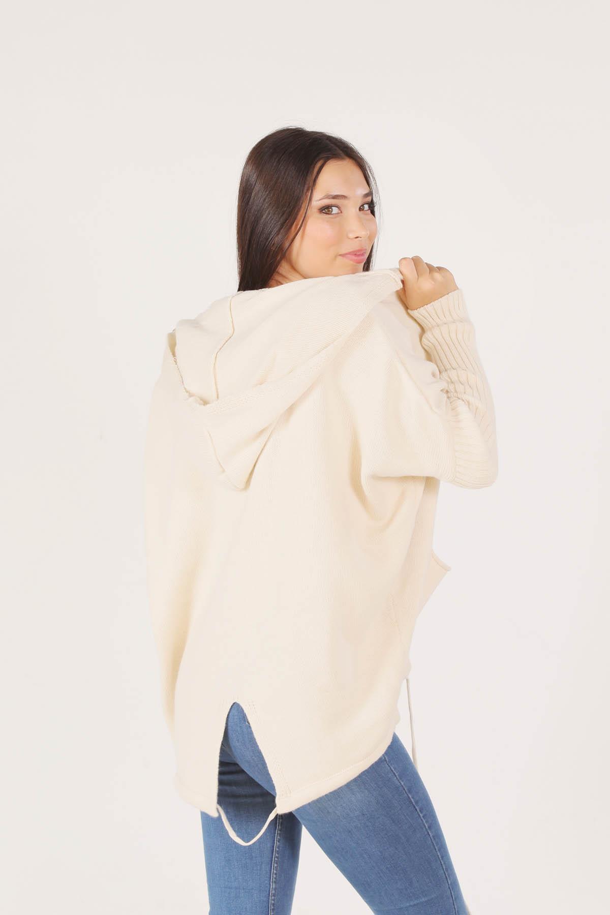 Taş Eteği Bağcık Detaylı Hırka 7586 - 2