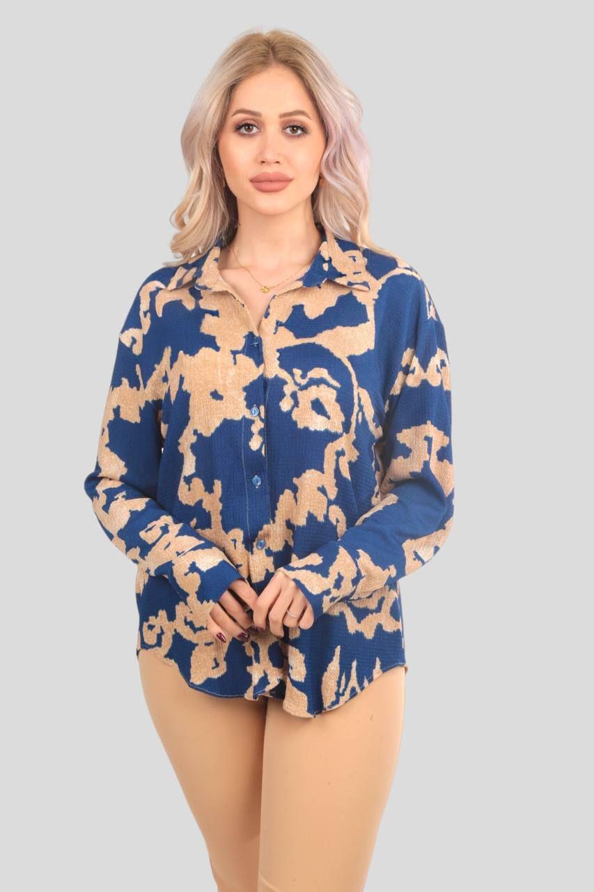 Saks Desenli Gömlek 7730 - 2