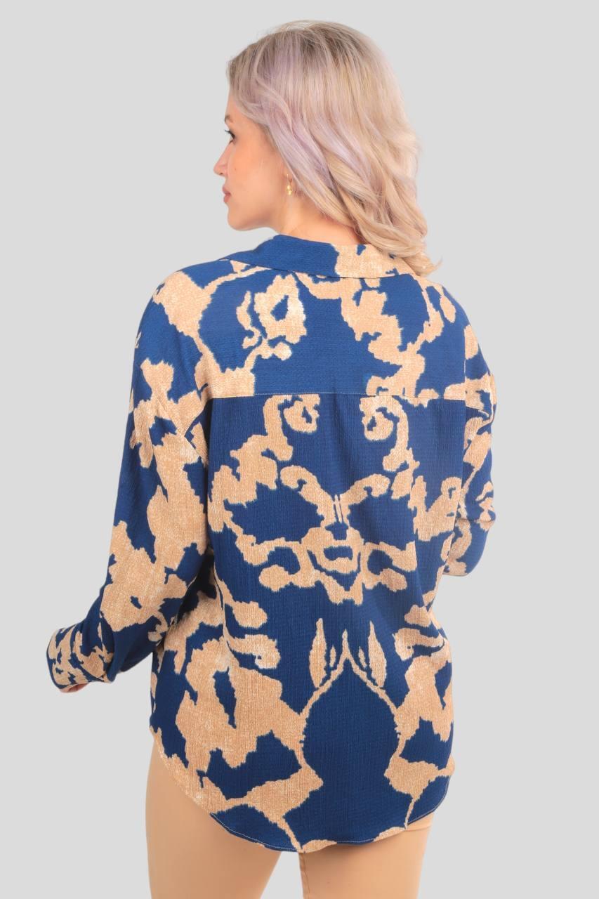 Saks Desenli Gömlek 7730 - 3