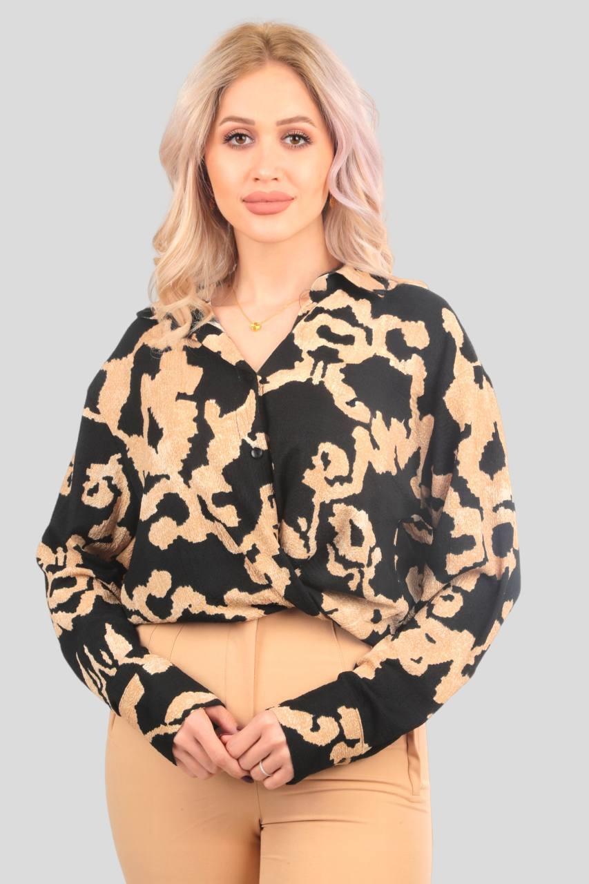 7730 Desenli Gömlek Siyah - 3