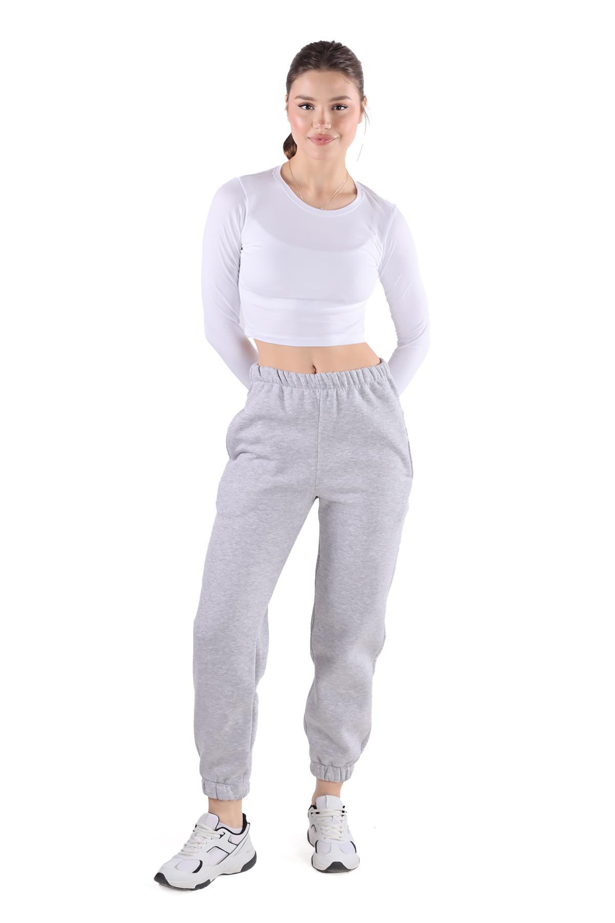 Gri Paça Lastik Eşofman 8000M - 6