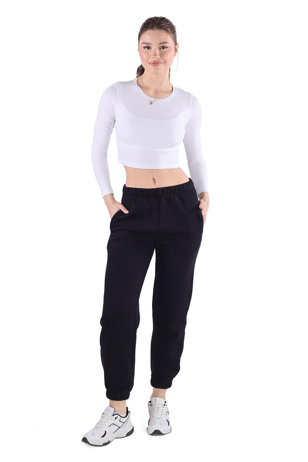 Siyah Paça Lastik Eşofman 8000M - RAYS