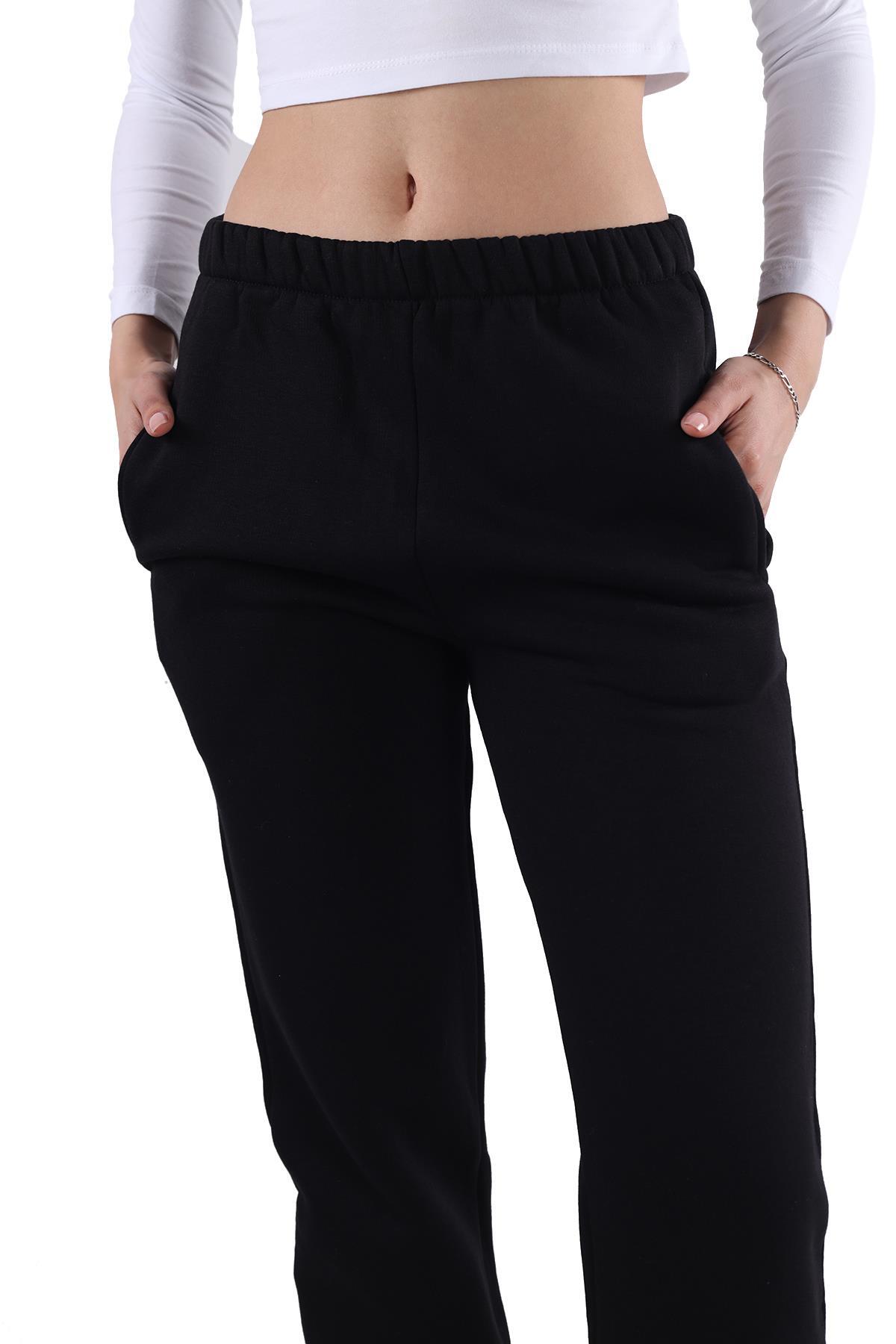 Siyah Paça Lastik Eşofman 8000M - 8