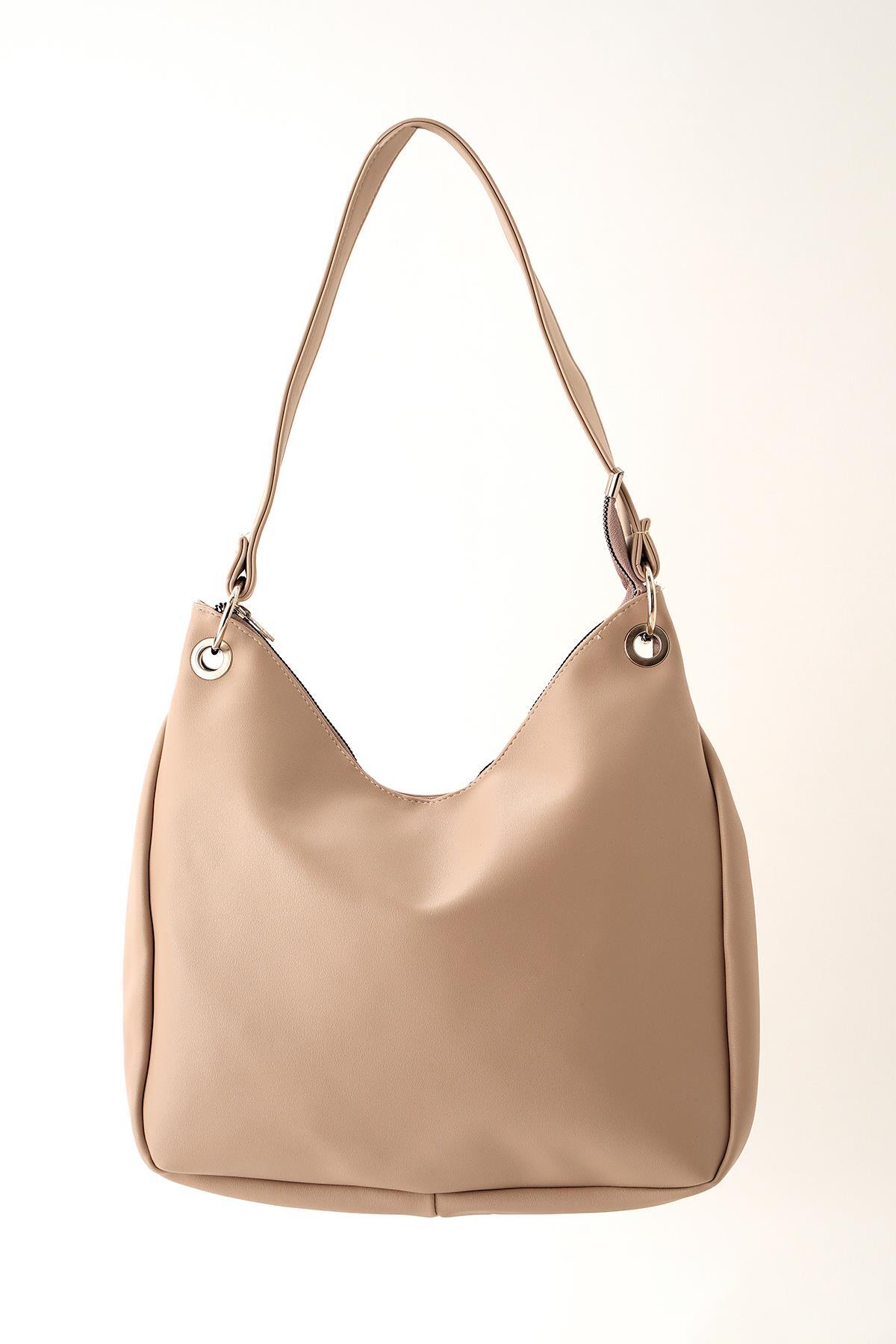 8050 Klasik Model Çanta Bej - 3