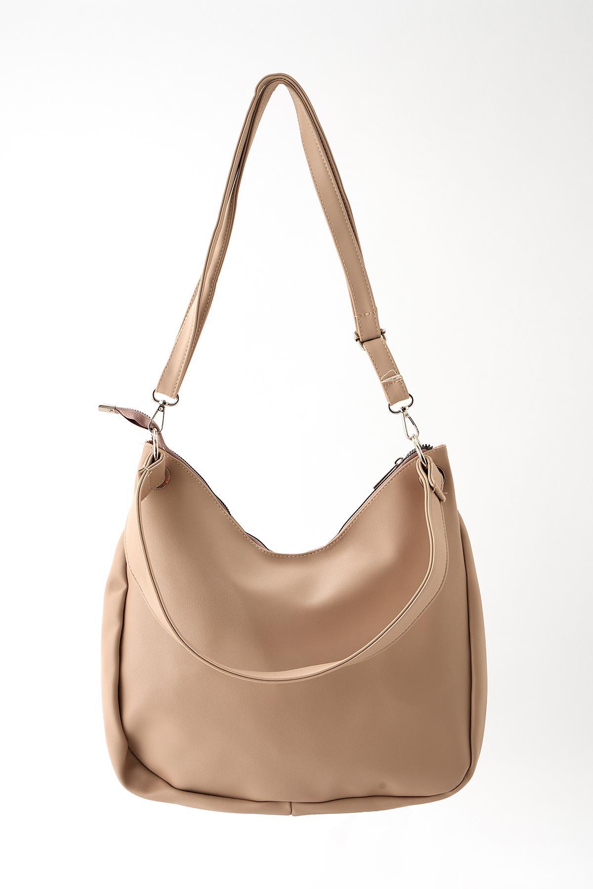 Bej Klasik Model Çanta 8050 