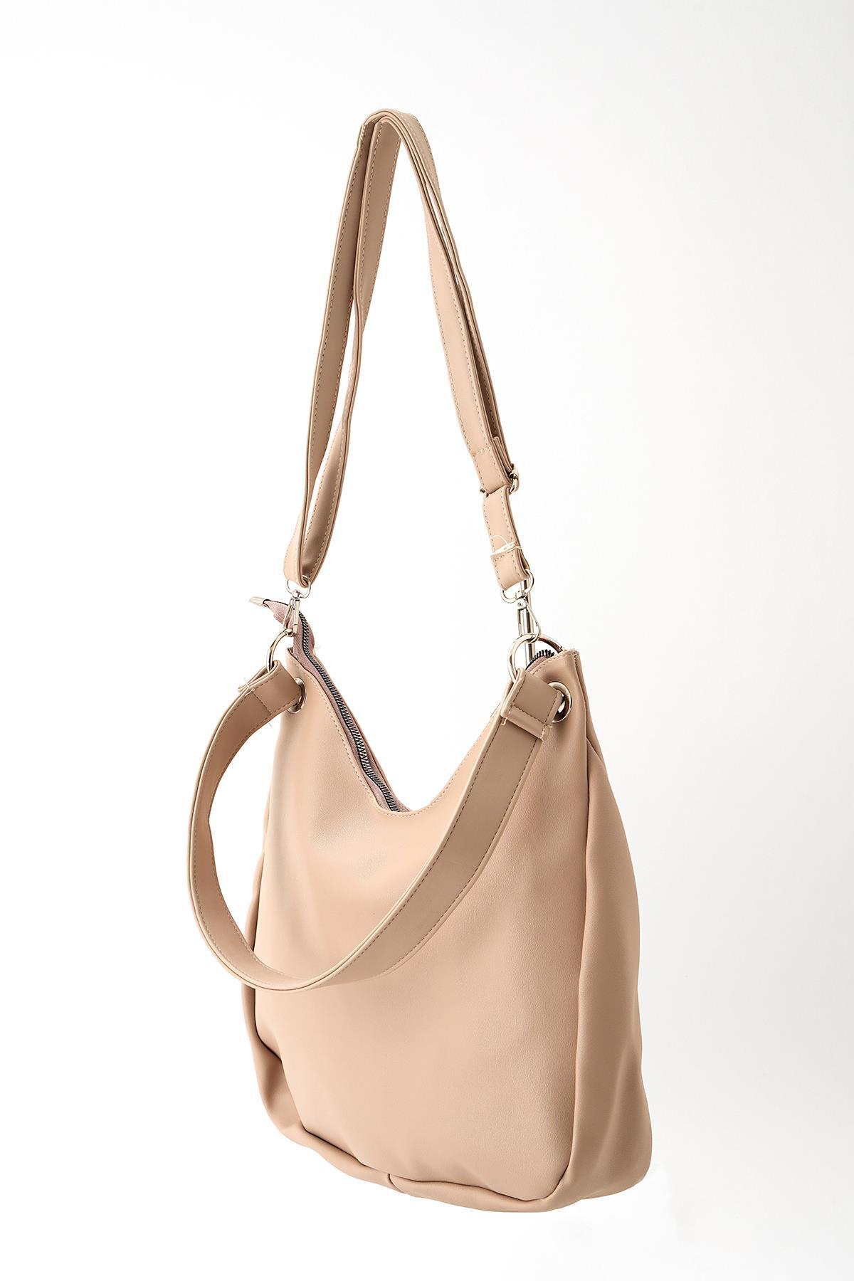 Bej Klasik Model Çanta 8050 - 2