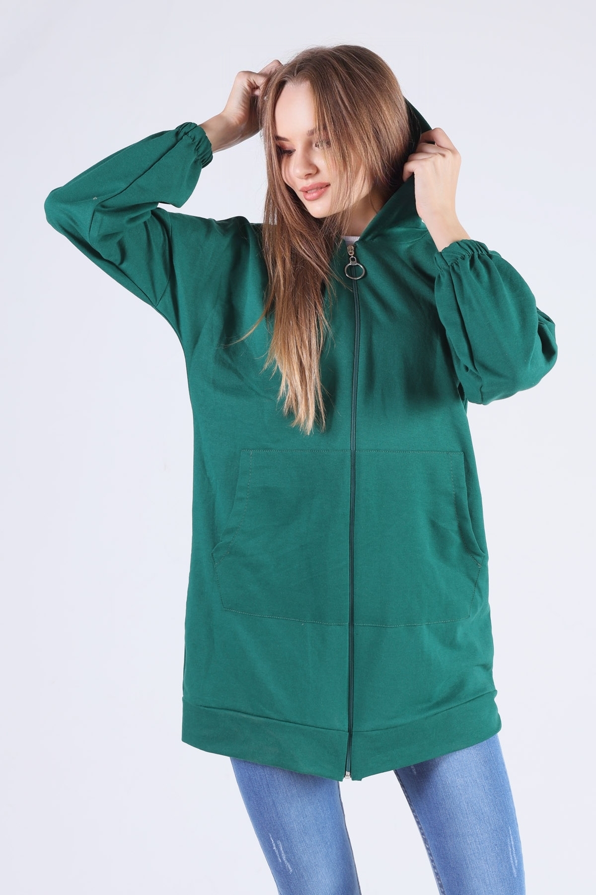 Nefti Kanguru Cep Fermuarlı Sweat 808 