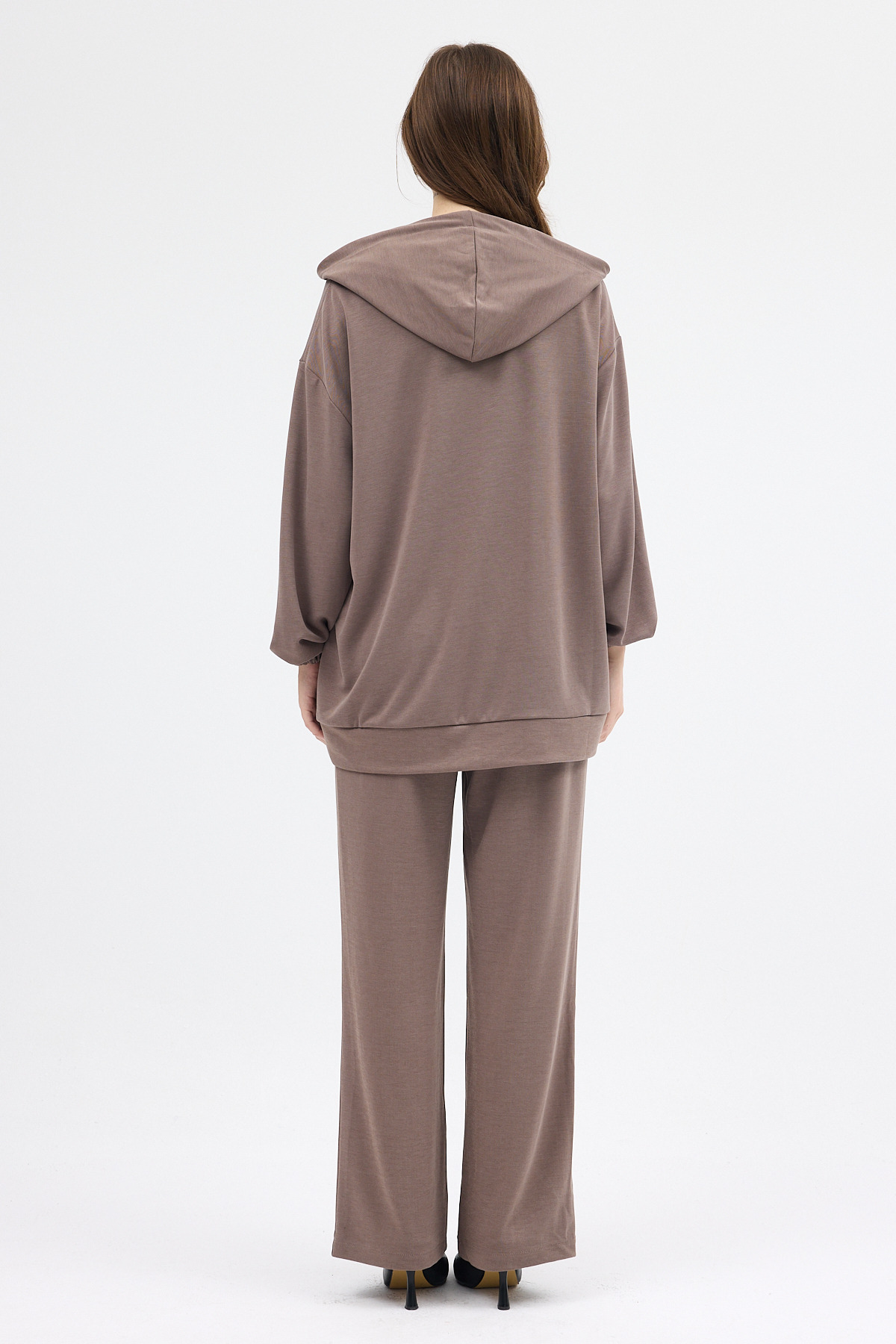 Vizon Cepli Kapüşonlu Tunik Pantolon Takımı 8105A - 5