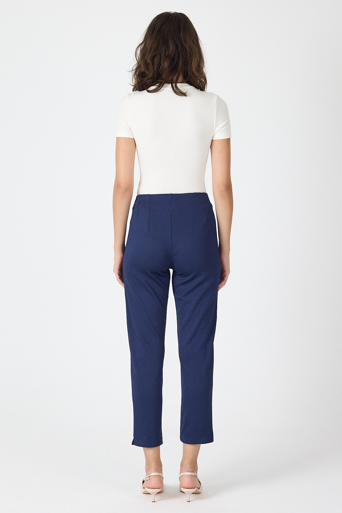 Laci Yüksek Bel Pens Detaylı Kadın Pantolon 8122A - 5