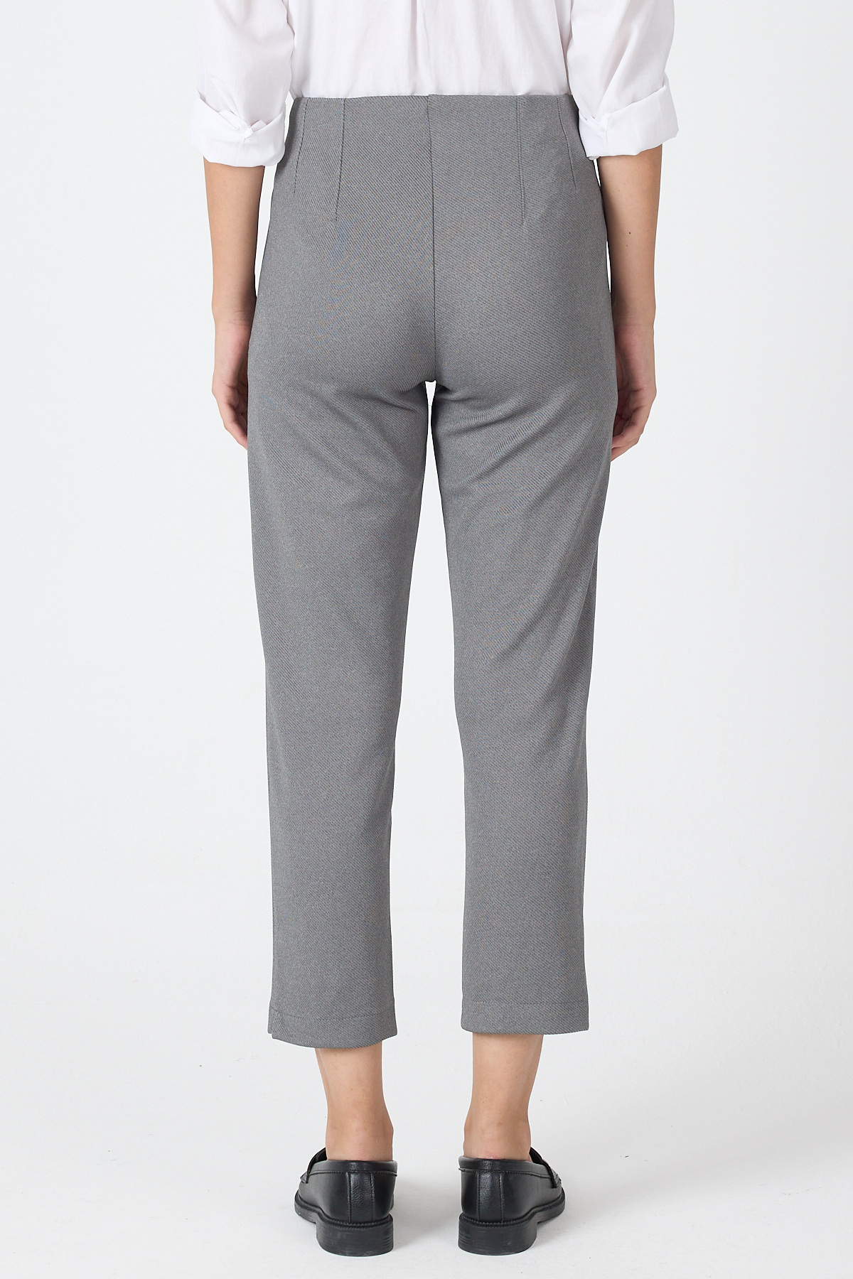 Antrasit Yüksek Bel Pens Detaylı Kadın Pantolon 8122A - 5