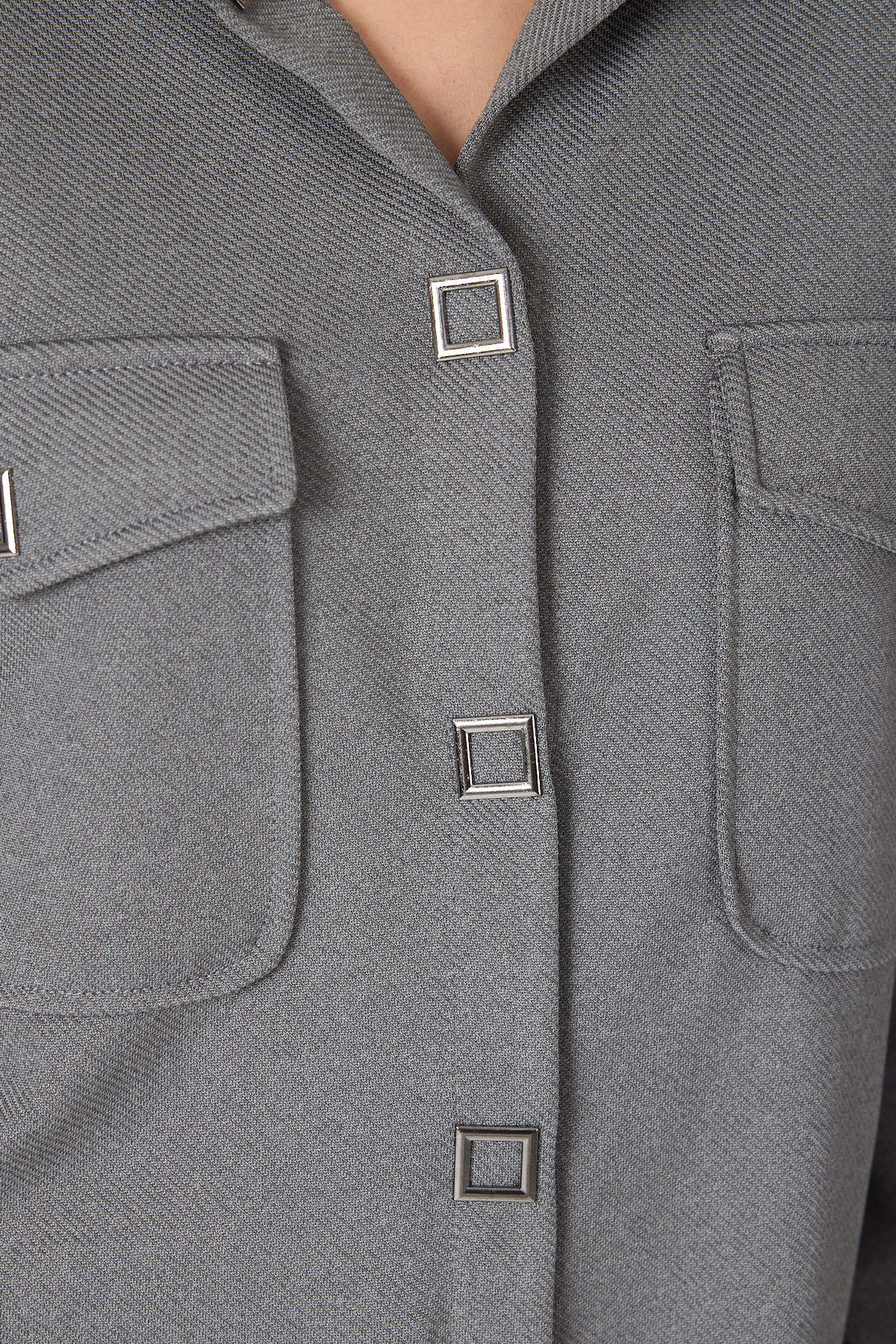 Antrasit Oversize Cepli Kadın Gömlek Ceket 8130A - RAYS