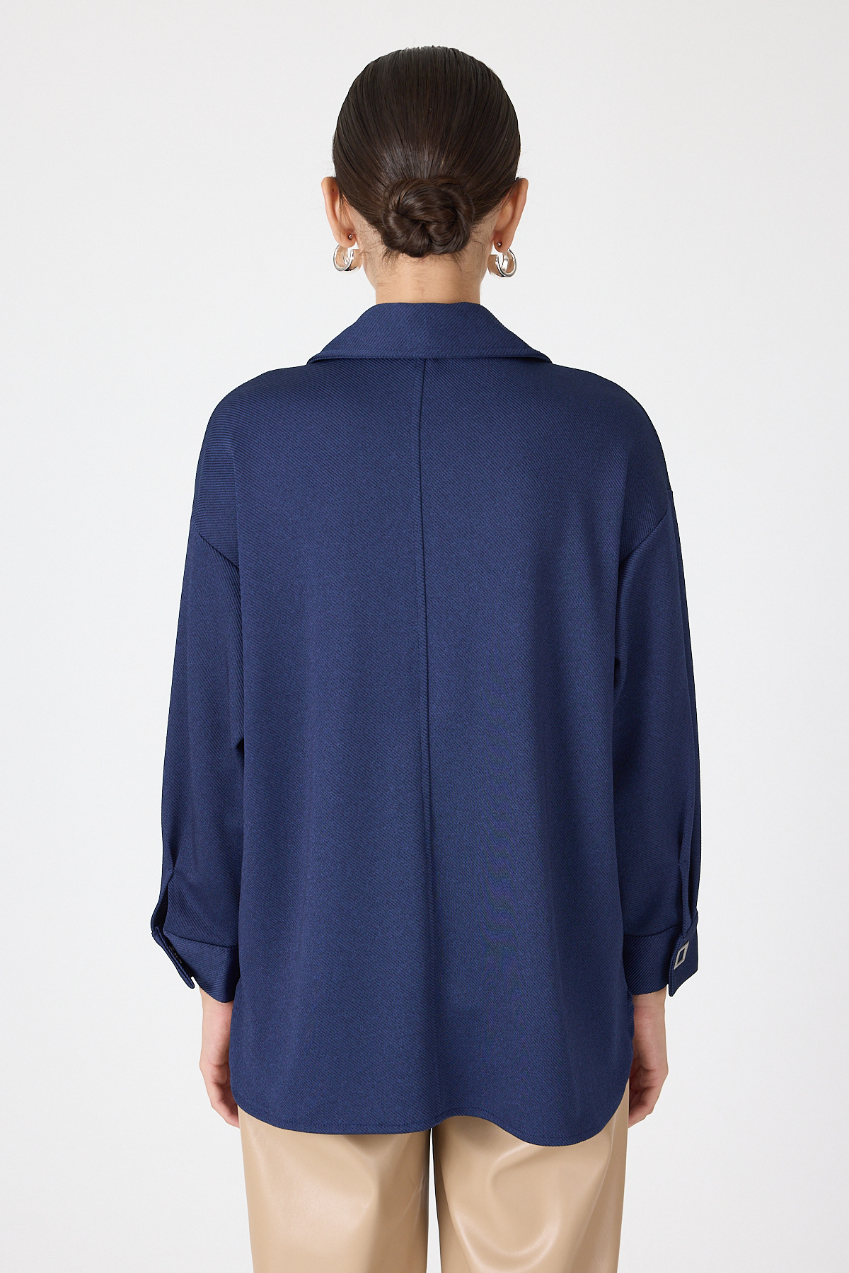 Laci Oversize Cepli Kadın Gömlek Ceket 8130A - 5