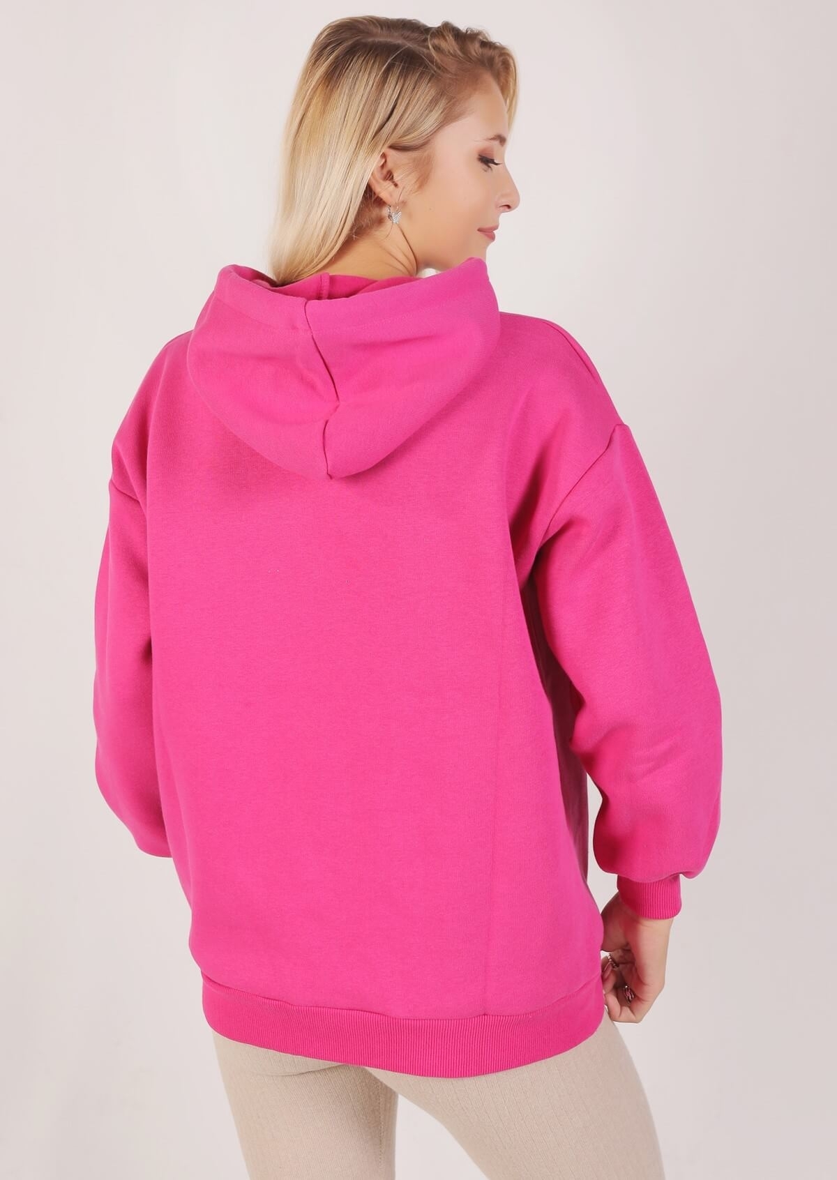 Fuşya Oversize Bağcıklı Sweat 8135M - 2