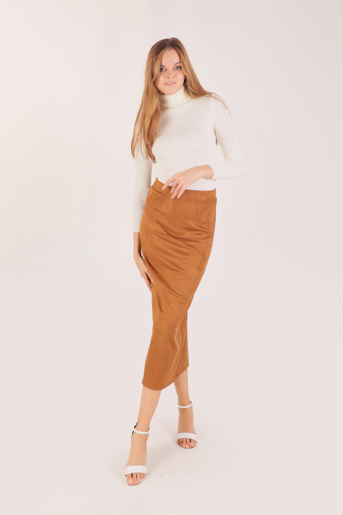 Taba Süet Kalem Etek 8140M - 1