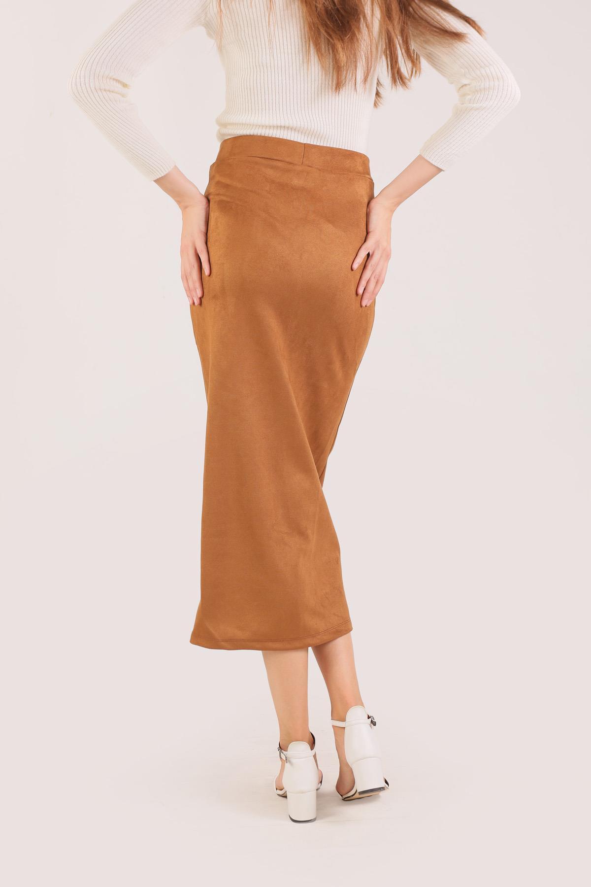 Taba Süet Kalem Etek 8140M - 4