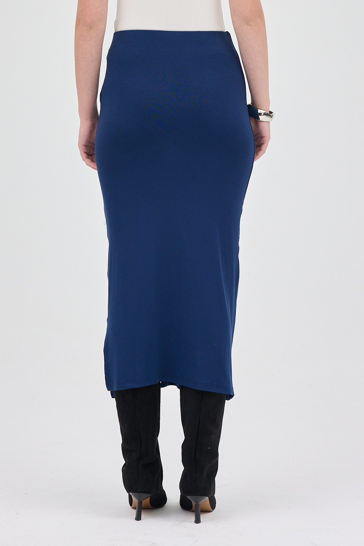 Laci Likralı Uzun Lastik Bel Etek 8157A - 5