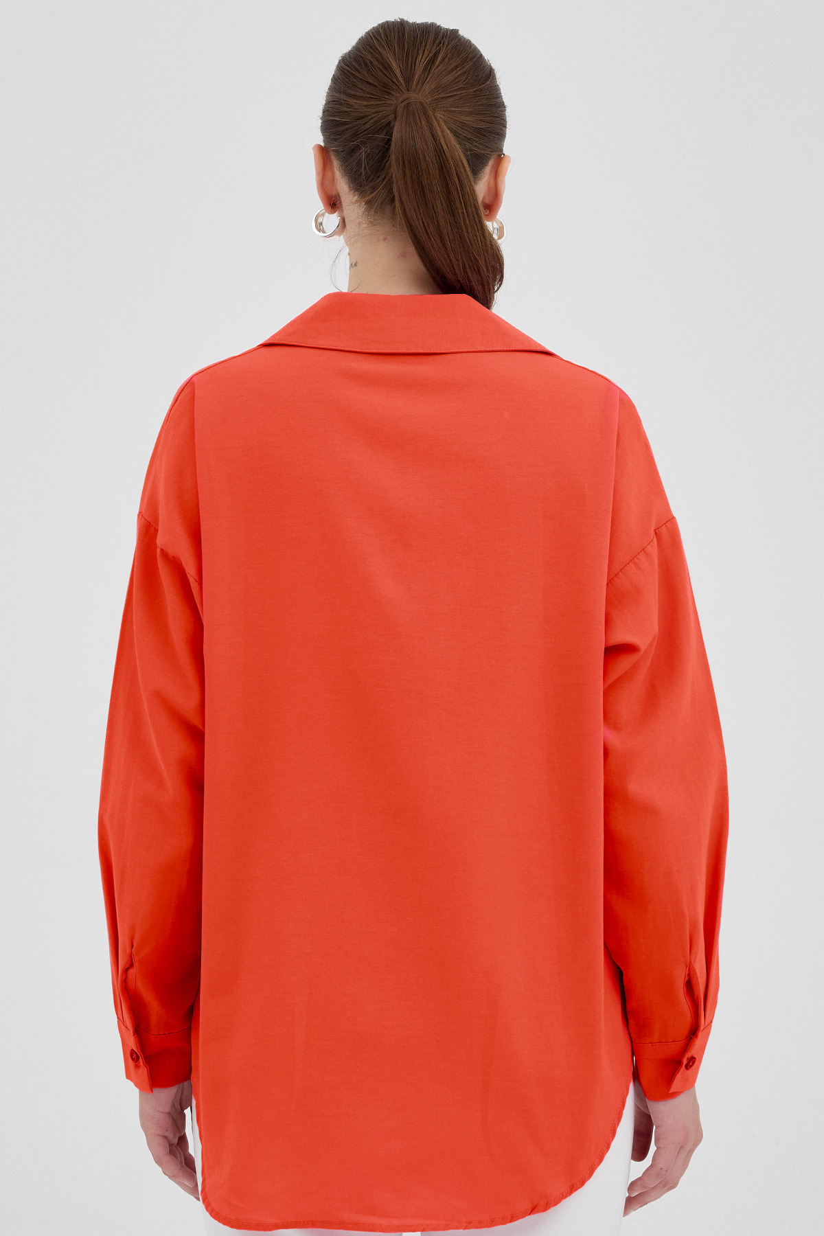 Orange Tek Cepli Oversize Gömlek 8158A - 5