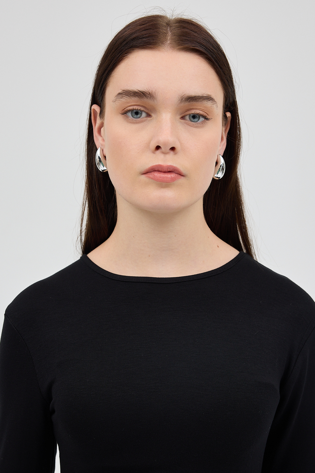 Siyah Önden Büzgülü Elbise 8171A - 8