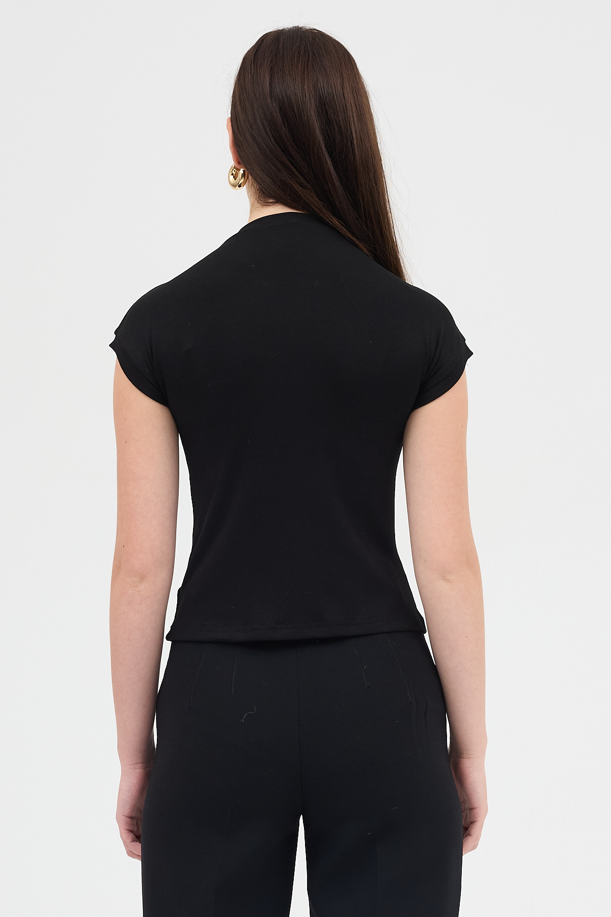 Siyah Dik Yaka Kısa Kol Body 8174A - 5