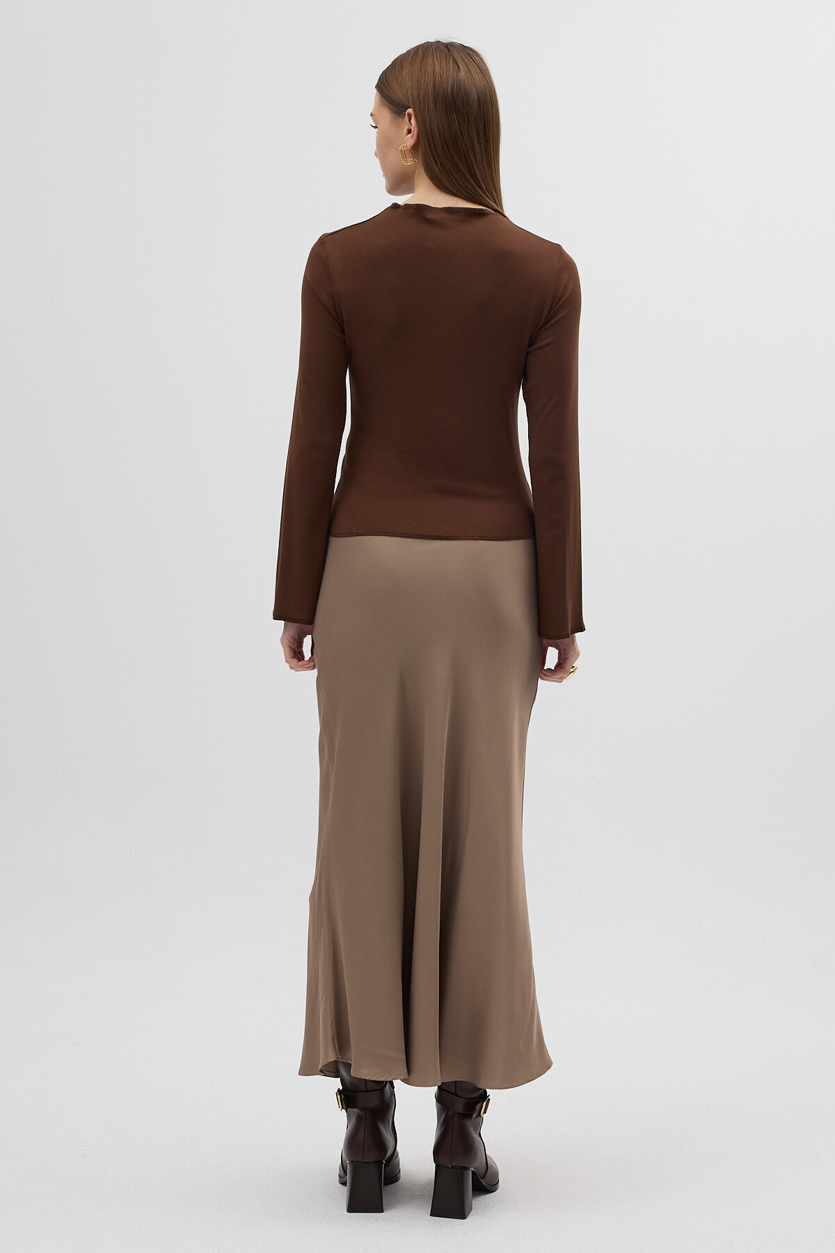 Kaherengi Ön Büzgülü Uzun Kollu Bluz 8178A - 4