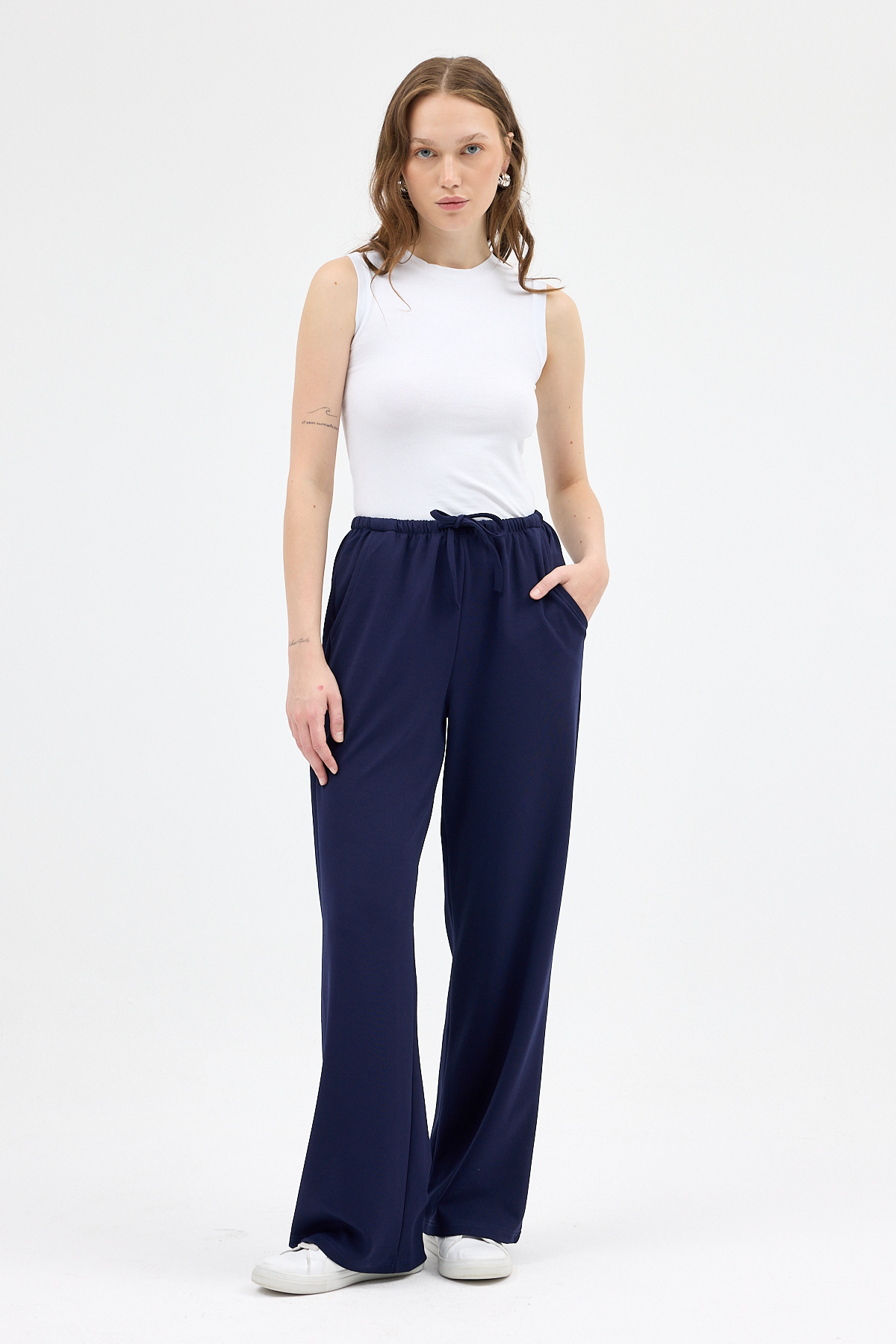 Laci Bel Lastikli Bol Paça Kadın Pantolon 8194A - RAYS