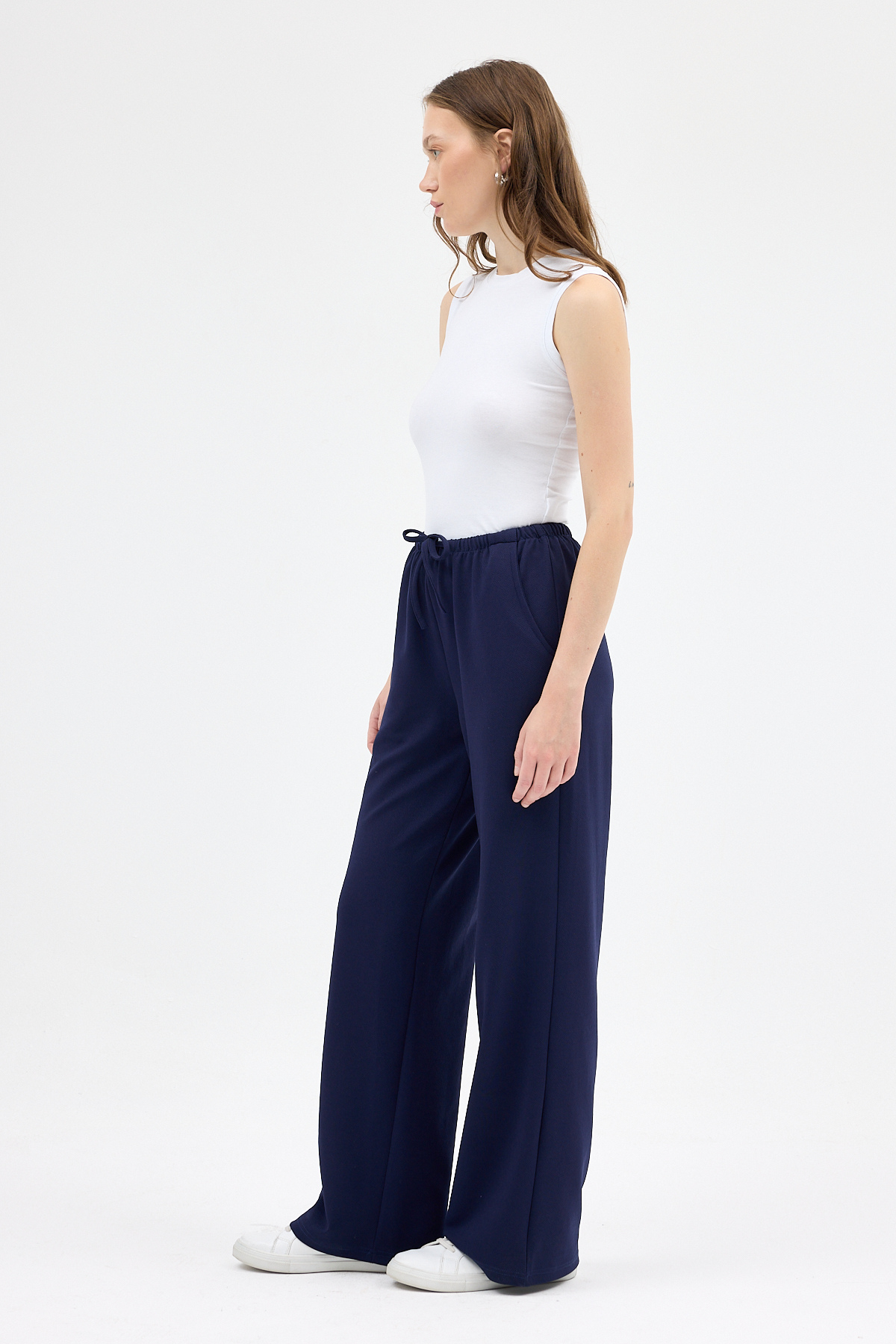 Laci Bel Lastikli Bol Paça Kadın Pantolon 8194A - 7