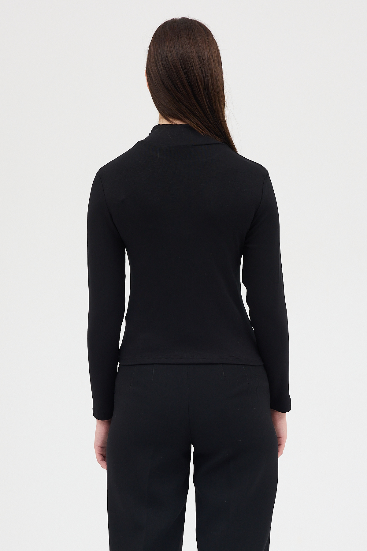 Siyah Bronşlu Uzun Kol Bluz 8197A - 5