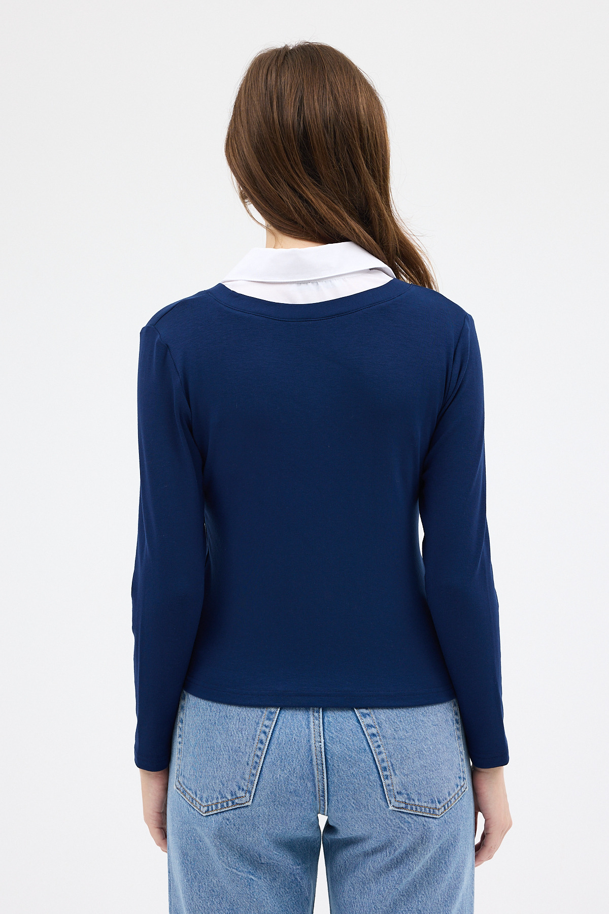 Laci Yumuşak Dokulu Gömlek Yaka Görünümlü Bluz 8198A - 5