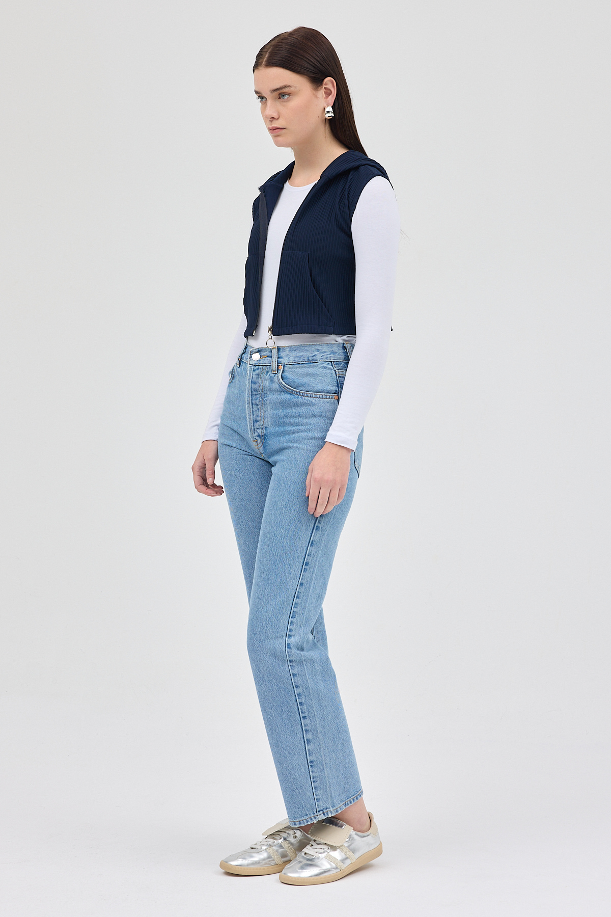 Laci Fermuarlı Sıfır Kol Kadın Yelek 8201A - 2