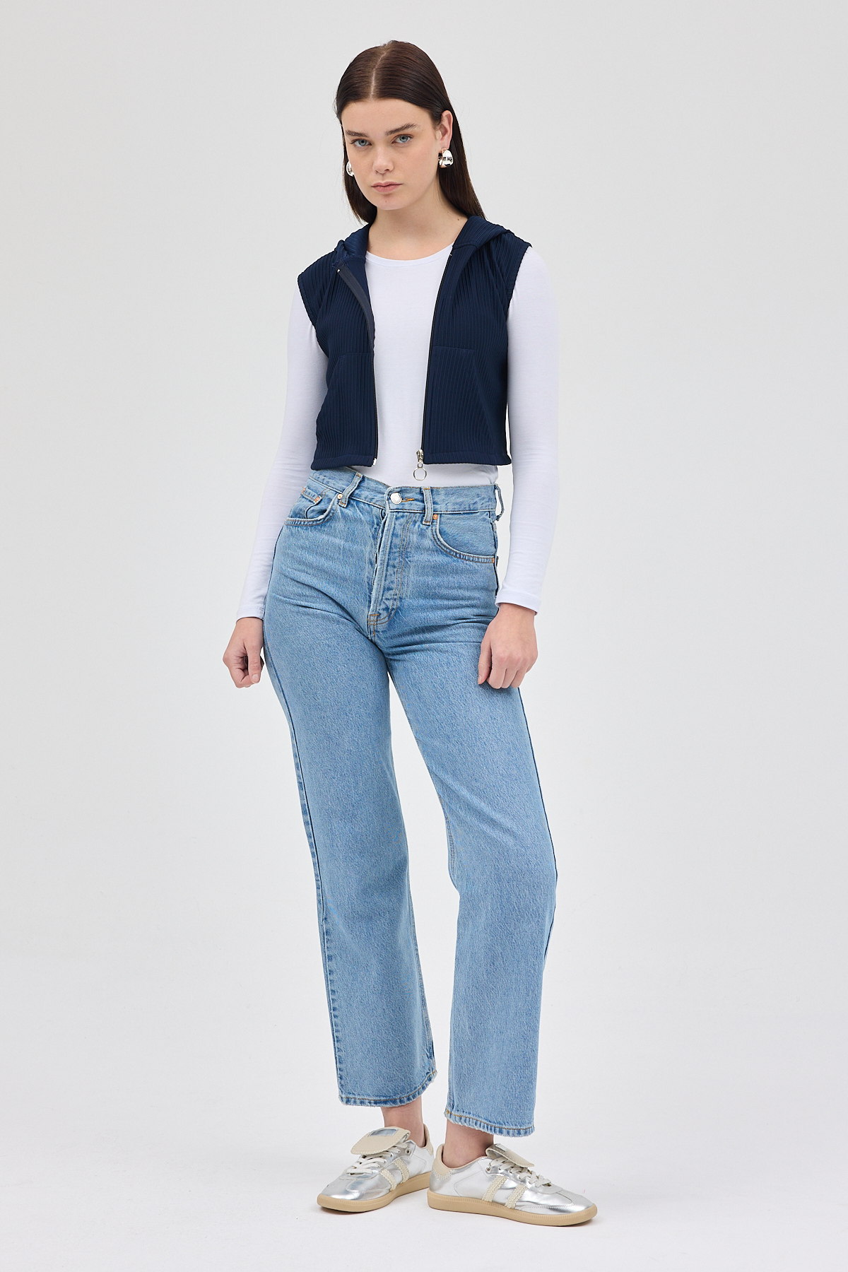 Laci Fermuarlı Sıfır Kol Kadın Yelek 8201A - 7