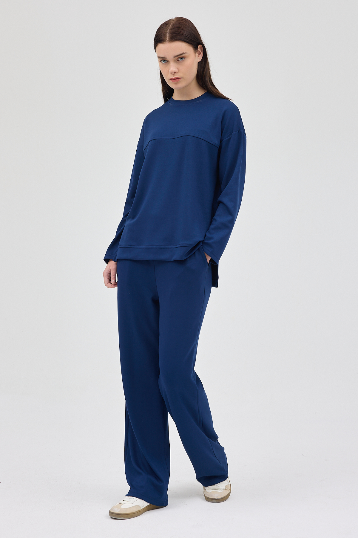 Laci Bisiklet Yaka Kadın Pantolon Takım 8213A - 1